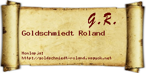 Goldschmiedt Roland névjegykártya